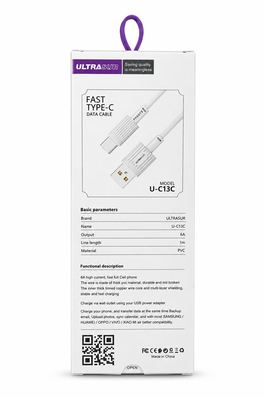 کابل تایپ سی مدل ULTRASUR U-C13C